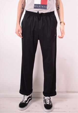 CHAMPION MENS VINTAGE TRACKSUIT TROUSERS LARGE BLACK 90S