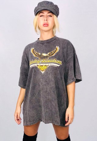 VINTAGE HARLEY DAVIDSON OVERSIZED TEE-DRESS