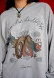 LONG SLEEVED T-SHIRT IN HEATHER GREY CHINESE DRAGON PRI