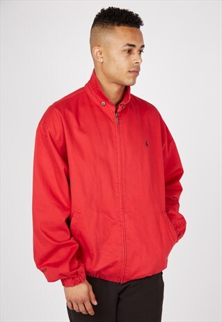 VINTAGE RED RALPH LAUREN HARRINGTON JACKET