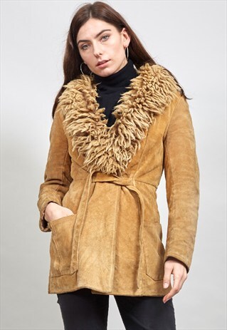 VINTAGE TAN 70'S CLASSIC SHEEPSKIN COAT