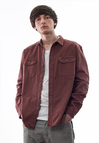 VINTAGE LEVIS 90S RED LONG SLEEVE