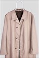 VINTAGE C&A BEIGE TRENCH COAT MADE IN ENGLAND LARGE