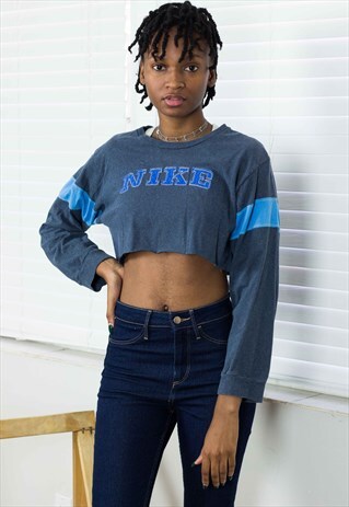 VINTAGE NIKE CROP TOP REWORKED LOGO 90S XL 5.9