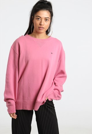 90S TOMMY HILFIGER EMBROIDERED LOGO SWEATSHIRT
