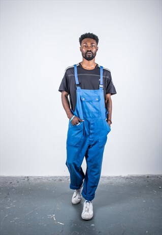 VINTAGE BLUE DENIM DUNGAREES