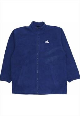 Vintage 90's Adidas Fleece Spellout Zip Up