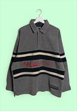 Vintage 90's FILA SPORT Sail Tech Fleece Sweatshirt