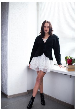 VINTAGE 70'S BLACK SUEDED JACKET