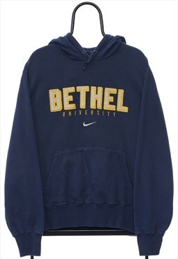 Vintage Nike Bethel Spellout Navy Hoodie Womens