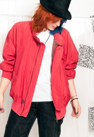90S VINTAGE SILK BOMBER JACKET