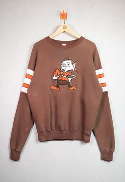 Vintage 90s Cleveland Browns Sweatshirt Brown XL