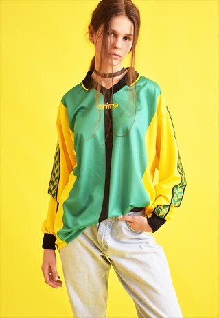 90'S RETRO ATHLEISURE VARSITY OVERSIZED JERSEY TOP