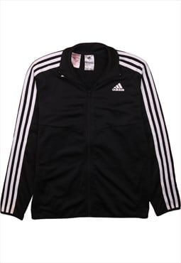 Vintage 90's Adidas Sweatshirt Striped Sleeves Full Zip Up