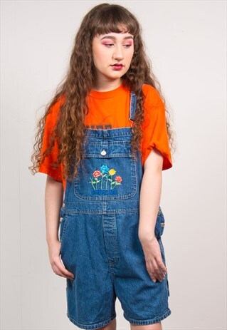 VINTAGE EMBROIDERED DUNGAREES