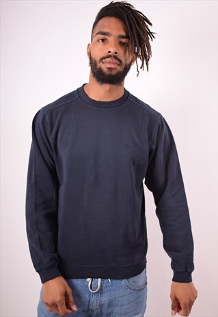 NIKE MENS VINTAGE SWEATSHIRT JUMPER SMALL NAVY BLUE 90S