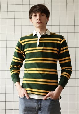 Vintage POLO RALPH LAUREN Rugby Shirt Striped Y2K