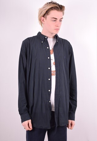RALPH LAUREN MENS VINTAGE SHIRT XL MULTI CHECK 90'S