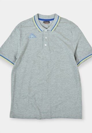 Vintage Kappa Polo T-Shirt Logo Grey