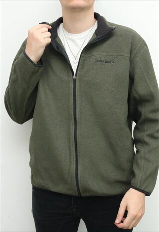 green fleece jumper