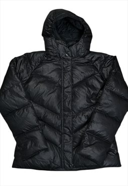 Nike Puffer Jacket With Hood In Black Size UK 14