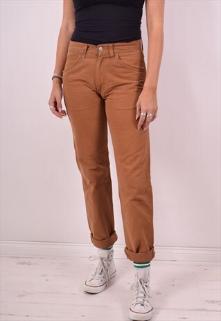 CARHARTT WOMENS VINTAGE JEANS W28 L32 BROWN 90S