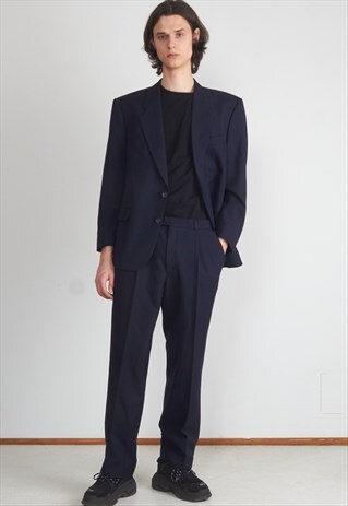 VINTAGE NAVY BAUMLER BLAZER TROUSERS SUIT