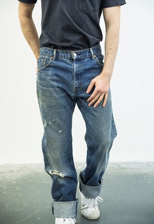 VINTAGE BLUE LEVI'S PAINT JEANS