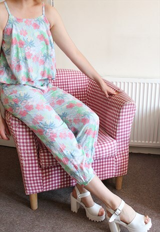 FUNKY FLORAL VINTAGE JUMPSUIT