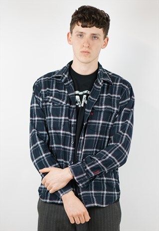 VINTAGE WRANGLER CHECK FLANNEL SHIRT