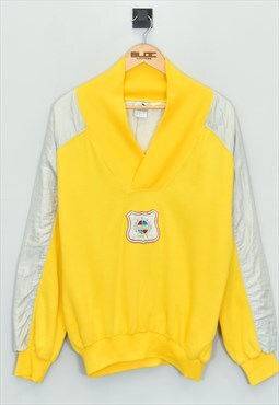 Vintage 1980's Puma Sweatshirt Yellow Large