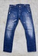 Vintage Guess Jeans Blue Denim Parker Chino Tapered W36 L30