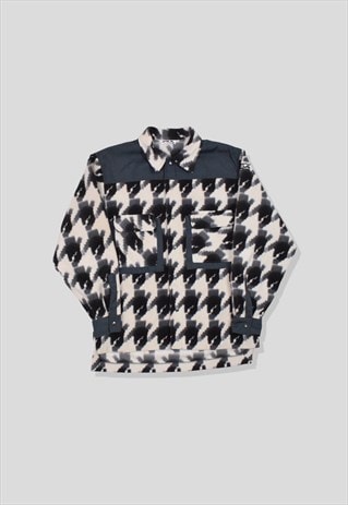 VINTAGE 90S FILA ABSTRACT PATTERN POPPER FLEECE