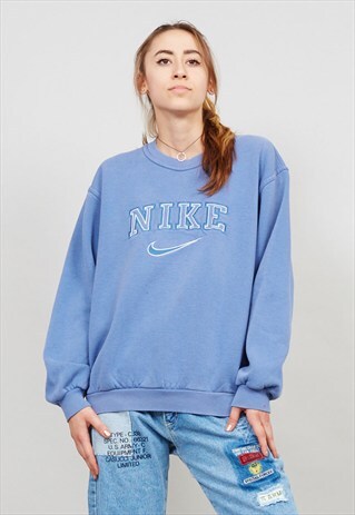VINTAGE BLUE LOGO NIKE SWEATER