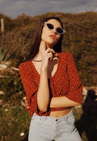 FLORAL RUFFLES SHIRT