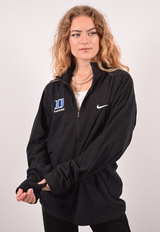 VINTAGE NIKE DUKE FLEECE JUMPER BLACK