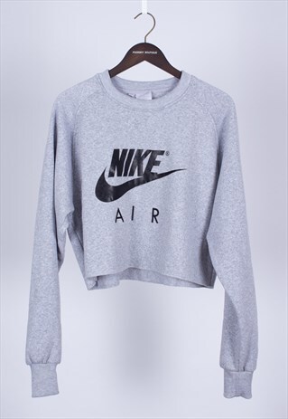 REMADE 90S GREY CROPPED SWEATER NIKE AIR