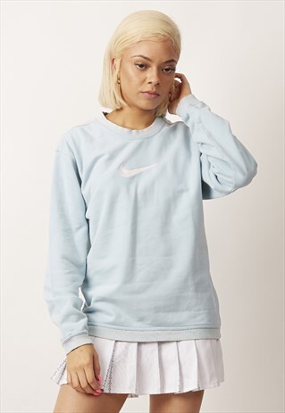 vintage baby blue nike sweatshirt