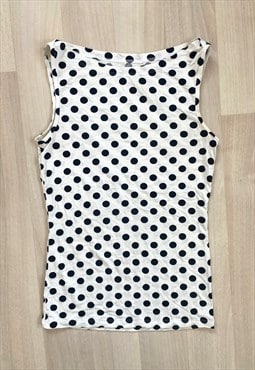 Y2K Polka Dot Print Top