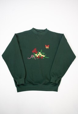 Embroidered Vintage Sweatshirt Green