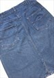 VINTAGE VALENTINO LIGHT BLUE DENIM SKIRT HIGH WAISTED MINI