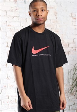 Vintage Nike Print Logo Deadstock T-Shirt Black