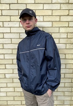 Vintage 1990s Navy Blue Reebok Full Zip Track Jacket Coat