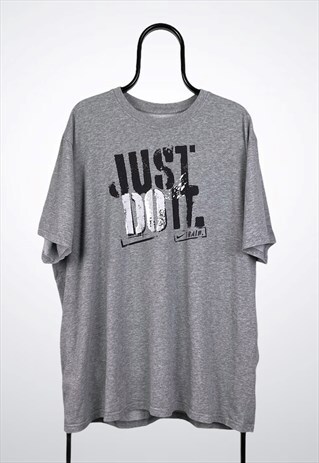 VINTAGE NIKE T-SHIRT JUST DO IT SWOOSH GREY XXL