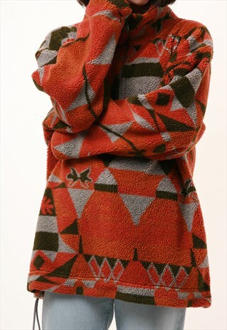 90S RARE VINTAGE WARM CHEWAN FLEECE JUMPER 15056