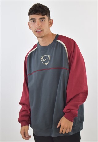 VINTAGE GREY NIKE 90S SWEATSHIRT JUMPER