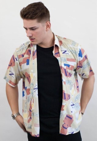 VINTAGE ABSTRACT PATTERN SHIRT