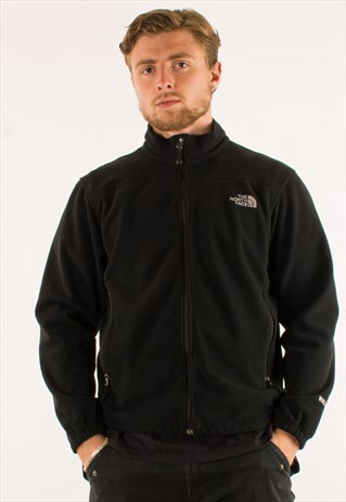 VINTAGE BLACK THE NORTH FACE FULL ZIP FLEECE