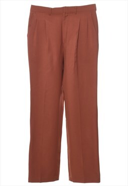 Vintage 1970s Terracotta Trousers - W33 L34