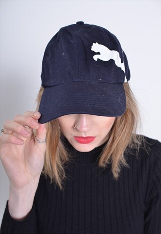 VINTAGE PUMA BASEBALL CAP HAT BLUE